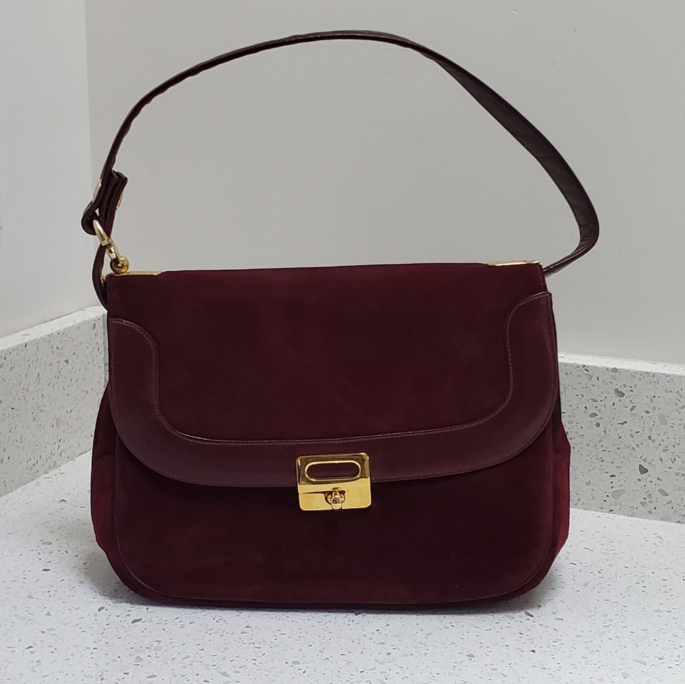 Vintage Saks Fifth Avenue Suede Handbag